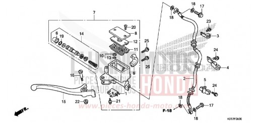 MAITRE-CYLINDRE DE FREIN AVANT CYLINDRE (SH125,D/SH150,D) SH125DD de 2013